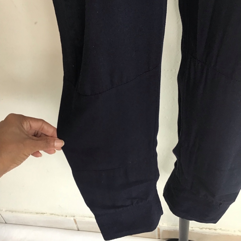 Elevenses Women Elegant Dark Blue Round Neck Drawstring Ankle Fun Jumpsuit XXS - Picture 6 of 12